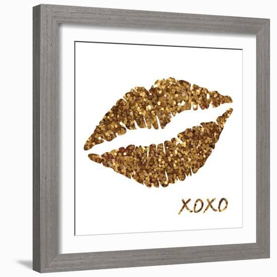 Glitter Lips Sq I-N. Harbick-Framed Art Print