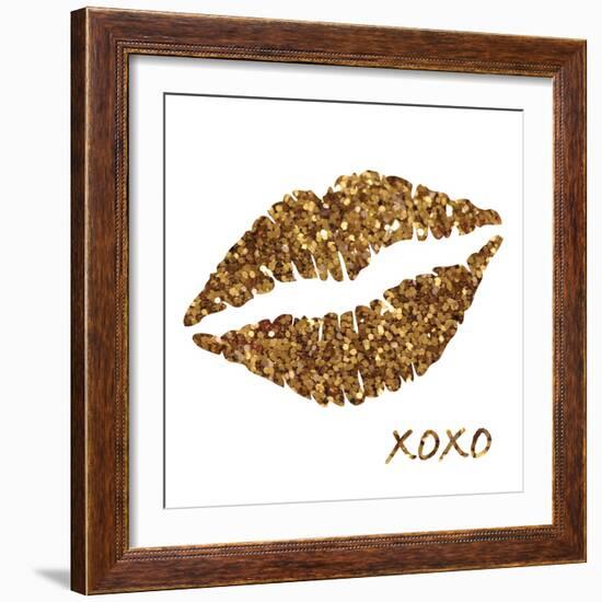 Glitter Lips Sq I-N. Harbick-Framed Art Print