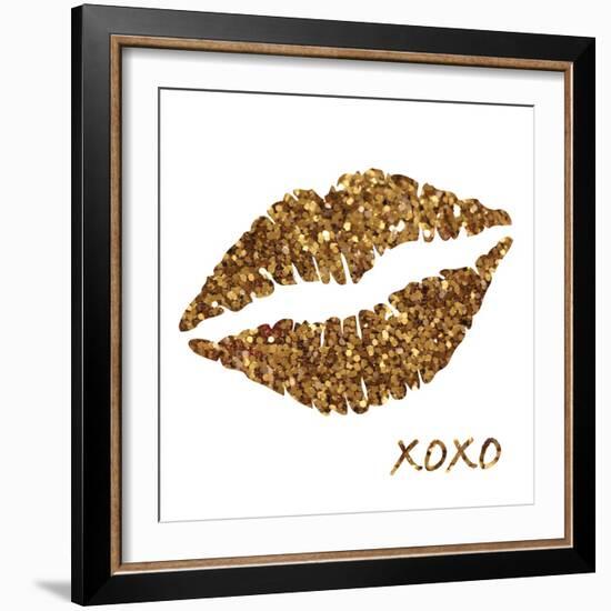 Glitter Lips Sq I-N. Harbick-Framed Art Print