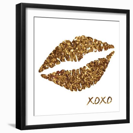 Glitter Lips Sq I-N. Harbick-Framed Art Print