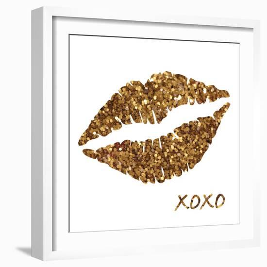 Glitter Lips Sq I-N. Harbick-Framed Art Print