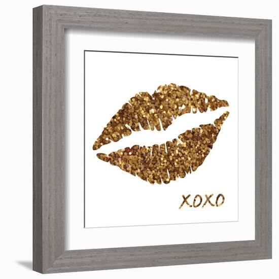 Glitter Lips Sq I-N. Harbick-Framed Art Print