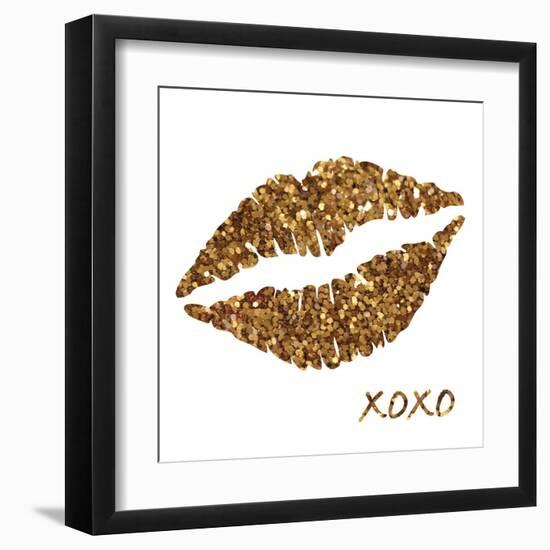 Glitter Lips Sq I-N. Harbick-Framed Art Print
