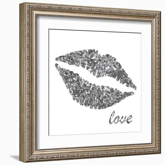 Glitter Lips Sq II-N. Harbick-Framed Art Print