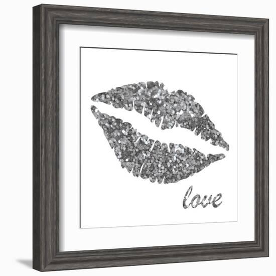 Glitter Lips Sq II-N. Harbick-Framed Art Print