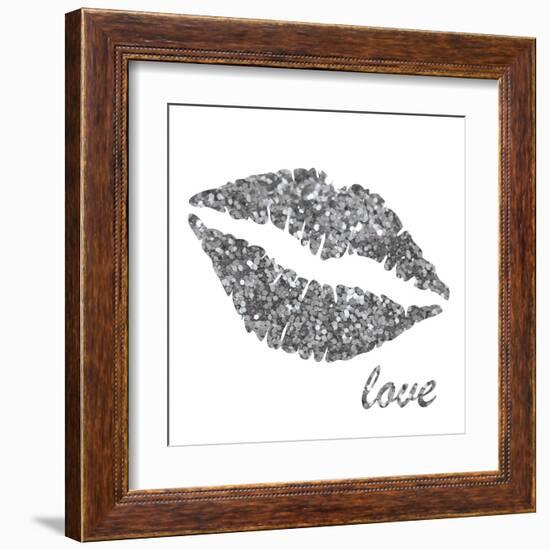 Glitter Lips Sq II-N. Harbick-Framed Art Print