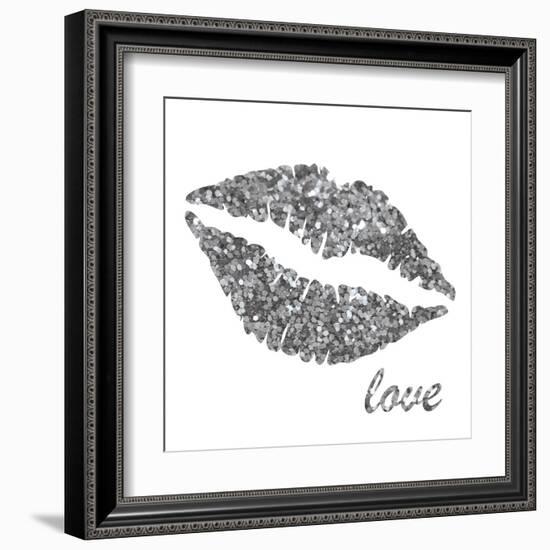 Glitter Lips Sq II-N. Harbick-Framed Art Print