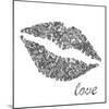 Glitter Lips Sq II-N. Harbick-Mounted Art Print