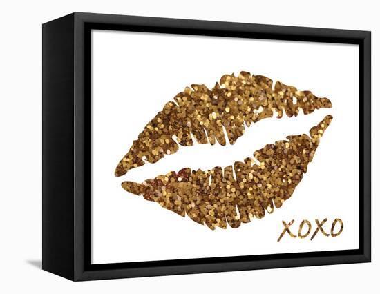 Glitter Lips-N. Harbick-Framed Stretched Canvas