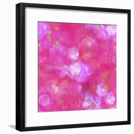 Glitter Love Pink Pattern-Tina Lavoie-Framed Giclee Print