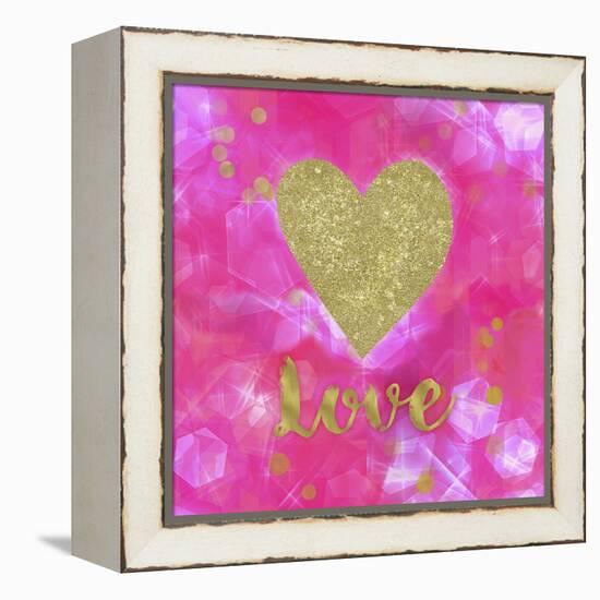 Glitter Love Pink-Tina Lavoie-Framed Premier Image Canvas