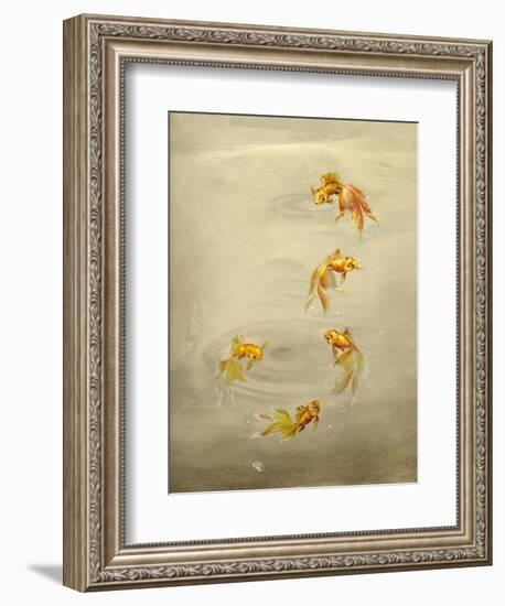 Glittering Goldfish-Peggy Harris-Framed Giclee Print