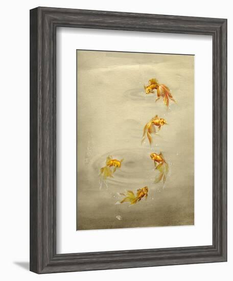 Glittering Goldfish-Peggy Harris-Framed Giclee Print