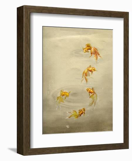 Glittering Goldfish-Peggy Harris-Framed Giclee Print