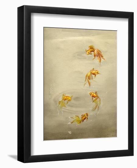 Glittering Goldfish-Peggy Harris-Framed Giclee Print