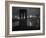 Glittering Night View of the Brooklyn Bridge Spanning the Glassy Waters of the East River-Andreas Feininger-Framed Photographic Print