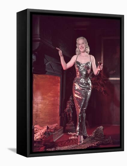 Glitzy Dress 1950s-Charles Woof-Framed Premier Image Canvas