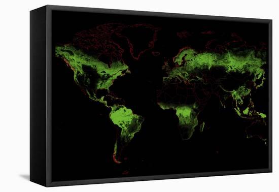 Global Forest Cover-Grasshopper Geography-Framed Premier Image Canvas