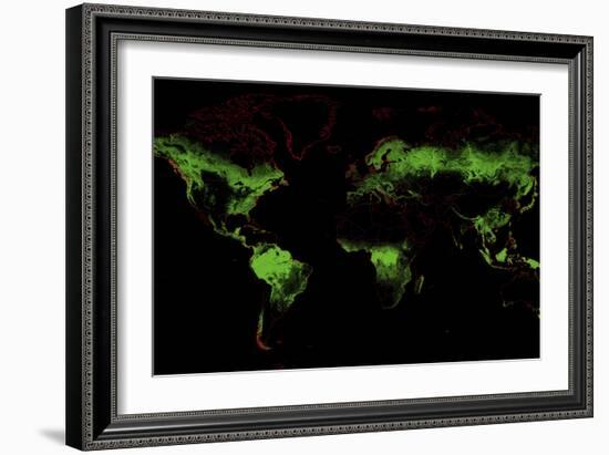 Global Forest Cover-Grasshopper Geography-Framed Giclee Print