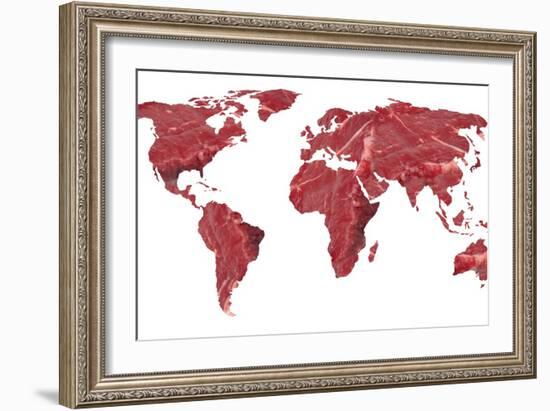 Global Meat Eating, Conceptual Artwork-Victor De Schwanberg-Framed Photographic Print