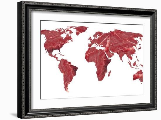 Global Meat Eating, Conceptual Artwork-Victor De Schwanberg-Framed Photographic Print