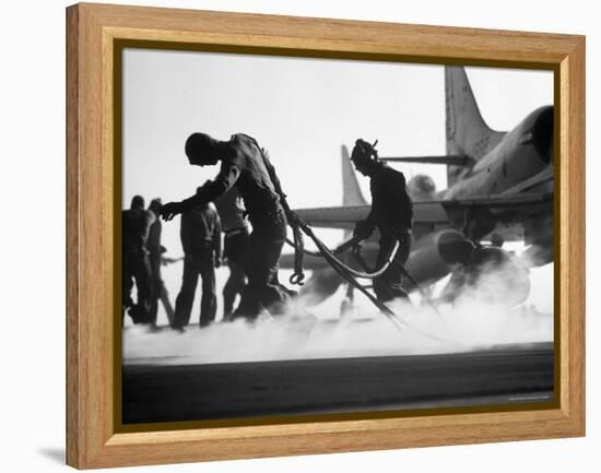 Global Navy Air Operations on Carrier Independence-John Dominis-Framed Premier Image Canvas