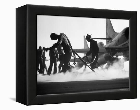 Global Navy Air Operations on Carrier Independence-John Dominis-Framed Premier Image Canvas