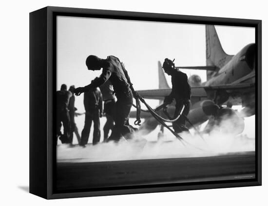 Global Navy Air Operations on Carrier Independence-John Dominis-Framed Premier Image Canvas