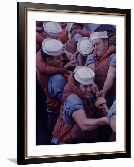 Global Navy Air Operations on Carrier Independence-John Dominis-Framed Photographic Print