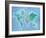 Global Patterned World Map-Arnie Fisk-Framed Art Print