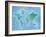 Global Patterned World Map-Arnie Fisk-Framed Art Print