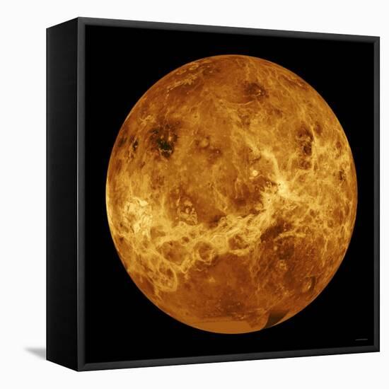Global View of the Surface of Venus-Stocktrek Images-Framed Premier Image Canvas