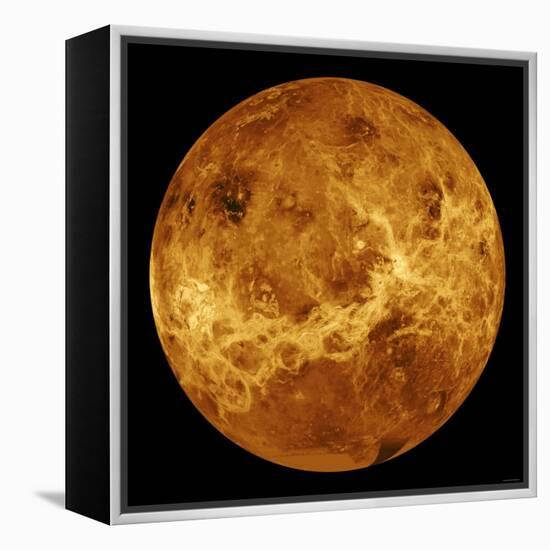 Global View of the Surface of Venus-Stocktrek Images-Framed Premier Image Canvas