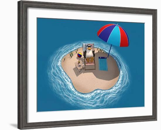 Global Warming, Conceptual Artwork-Friedrich Saurer-Framed Photographic Print