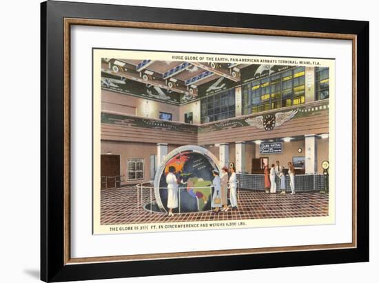 Globe at Airport, Miami, Florida-null-Framed Art Print