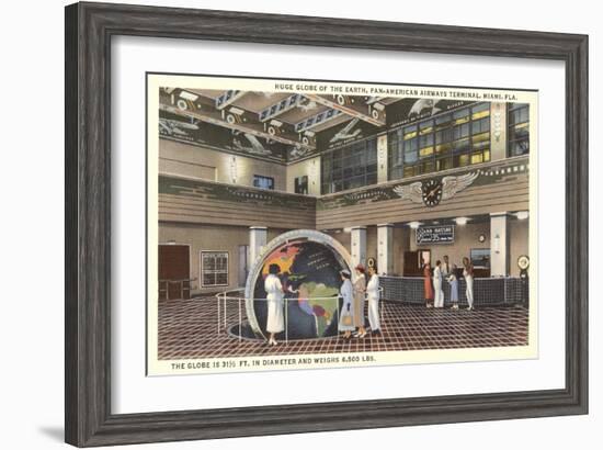 Globe at Pan American Terminal-null-Framed Art Print