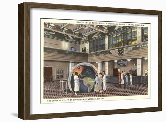 Globe at Pan American Terminal-null-Framed Art Print