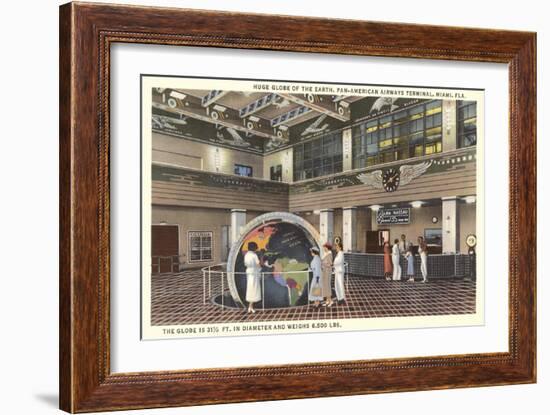 Globe at Pan American Terminal-null-Framed Art Print