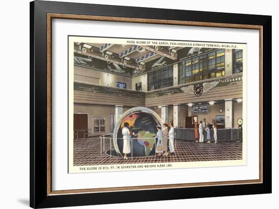 Globe at Pan American Terminal-null-Framed Art Print