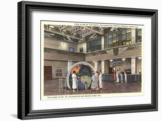 Globe at Pan American Terminal-null-Framed Art Print