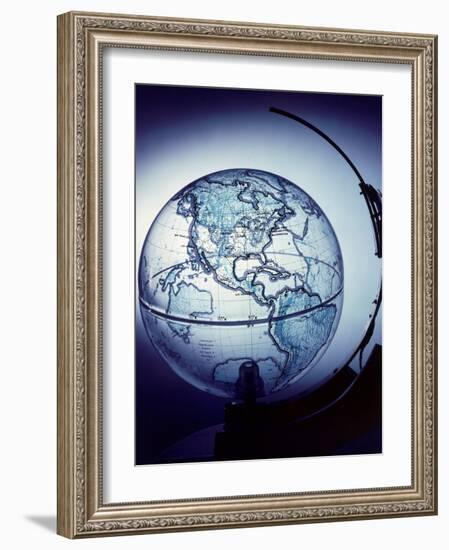 Globe Built by Robert H. Farquhar to Trace Orbit of Sputnik I-Dmitri Kessel-Framed Photographic Print