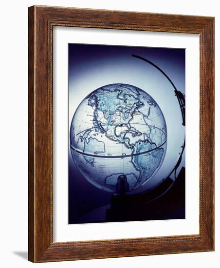 Globe Built by Robert H. Farquhar to Trace Orbit of Sputnik I-Dmitri Kessel-Framed Photographic Print