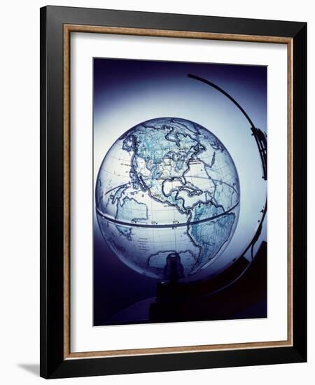 Globe Built by Robert H. Farquhar to Trace Orbit of Sputnik I-Dmitri Kessel-Framed Photographic Print