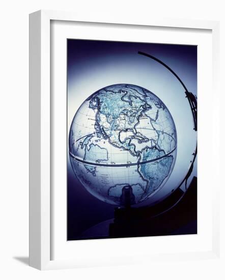 Globe Built by Robert H. Farquhar to Trace Orbit of Sputnik I-Dmitri Kessel-Framed Photographic Print