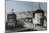 Globe Theatre, Bankside, Southwark (right) and the Bear Garden, c1597 (1825)-Unknown-Mounted Giclee Print