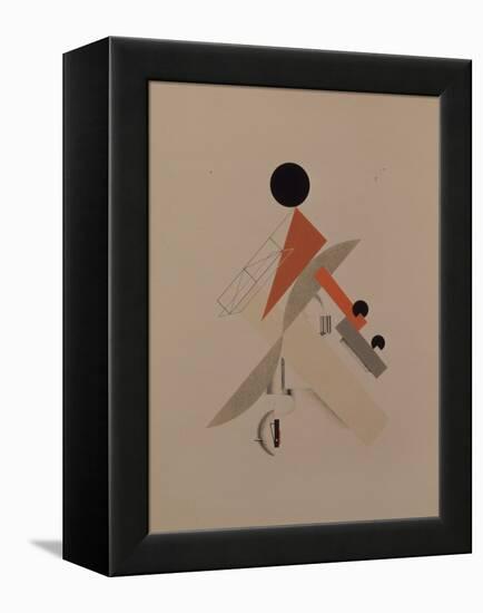 Globetrotter. Figurine for the Opera Victory over the Sun by A. Kruchenykh, 1920-1921-El Lissitzky-Framed Premier Image Canvas