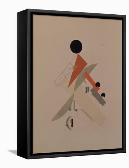 Globetrotter. Figurine for the Opera Victory over the Sun by A. Kruchenykh, 1920-1921-El Lissitzky-Framed Premier Image Canvas