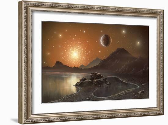 Globular Cluster, Artwork-Richard Bizley-Framed Photographic Print