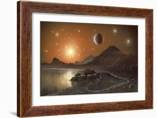 Globular Cluster, Artwork-Richard Bizley-Framed Photographic Print