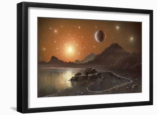 Globular Cluster, Artwork-Richard Bizley-Framed Photographic Print